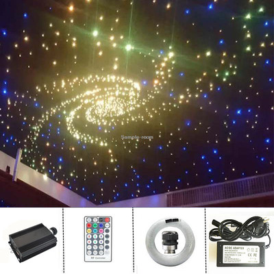 75w Rgb Remote Dmx Led Fiber Optic Star Ceiling Light Kit 1000 Strands Ebay