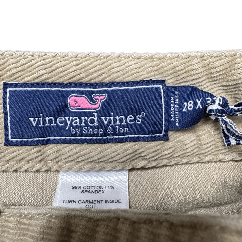 Vineyard Vines Slim Pant Corduroy Khaki Pants Womens 28x32 - Image 2 of 4