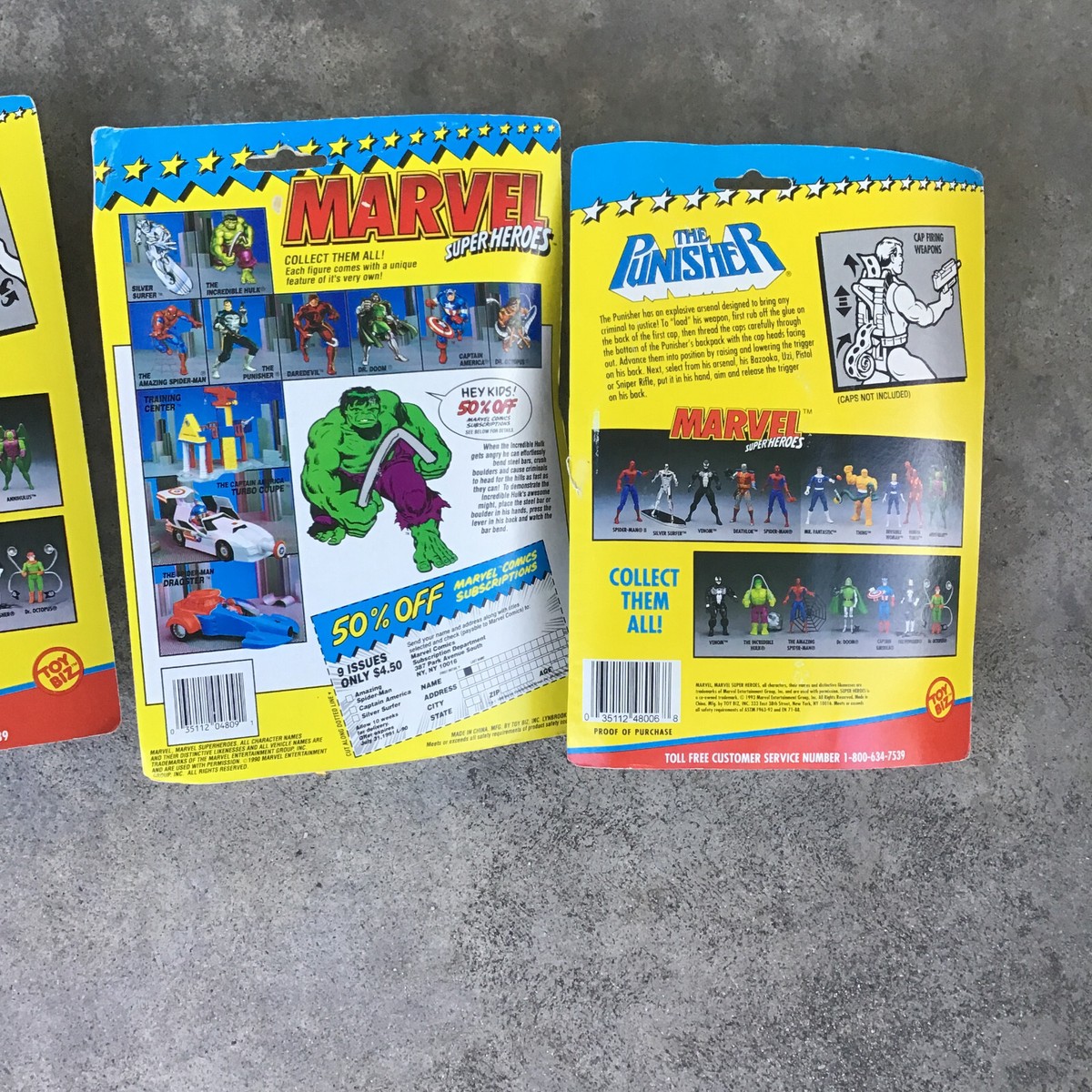 Vintage Lot of 4 1990's Toy Biz Marvel Super Heroes Vintage