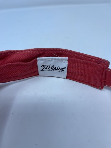 Titleist Pro V1 Red Adjustable Embroidered Golf Visor Cap Hat One Size - Picture 5 of 12