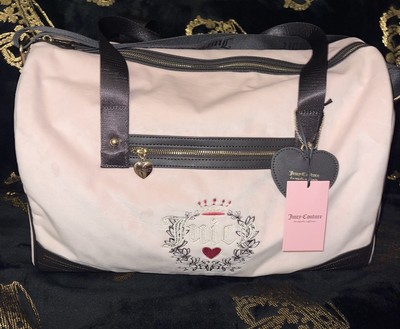 NWT Juicy Couture Velour Powder Blush Chocolate Heritage Rosie Weekender