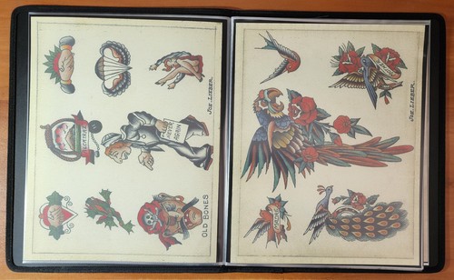 47 Sheets Joe Lieber Traditional Vintage Style Tattoo Flash Portfolio Book NY 2 - Imagen 9 de 24