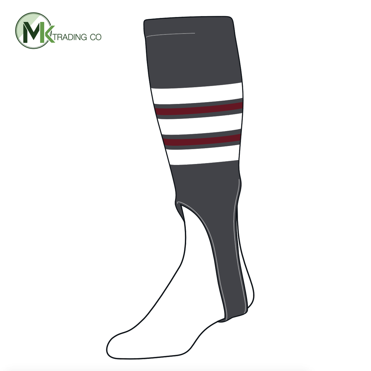 Jambières Baseball TCK - Taille Large (300F, 7in) - Graphite Et Blanc - Homme - Neuves