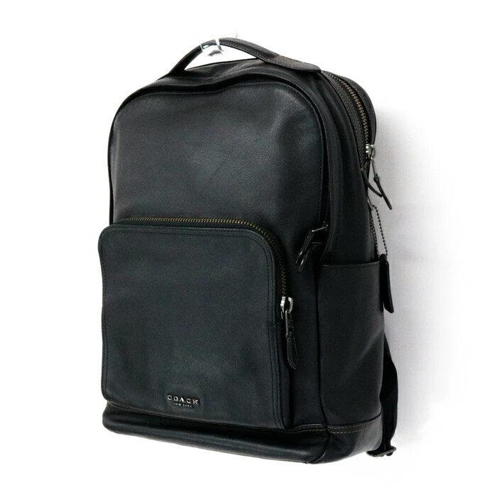 COACH グラハム バックパック F37599 オールレザー ブラック COACH Graham Backpack Smooth Calf Leather Classic F37599