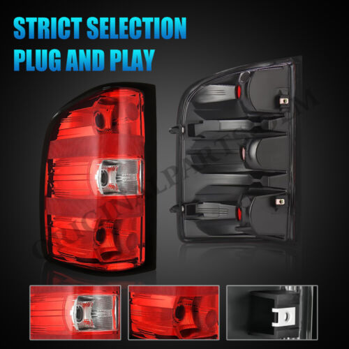 For 2007-2013 Chevy Silverado 1500 2500HD 3500HD Tail Lights Replacement Lamps - Picture 6 of 10