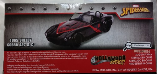 New Jada Toys Diecast Marvel Spider-Man 1965 Shelby Cobra - Picture 3 of 3