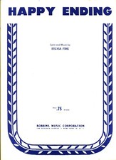 SYLVIA FINE HAPPY ENDING SHEET MUSIC-PIANO/VOCAL/GUITAR/CHORDS/UKE-1951-RARE-NEW