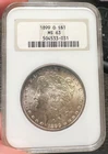 1899-O Morgan Silver $1 Dollar NGC MS63 Old Fatty Holder *Nice Toning*