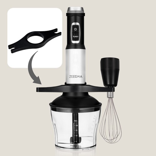 Batidora de varillas Zeegma 11 en 1 robot de cocina 1500W batidora de varillas titanio - Imagen 17 de 18