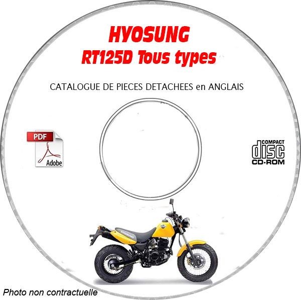 CD-ROM Hyosung RT 125 D contenant le catalogue de pièces techniques en anglais