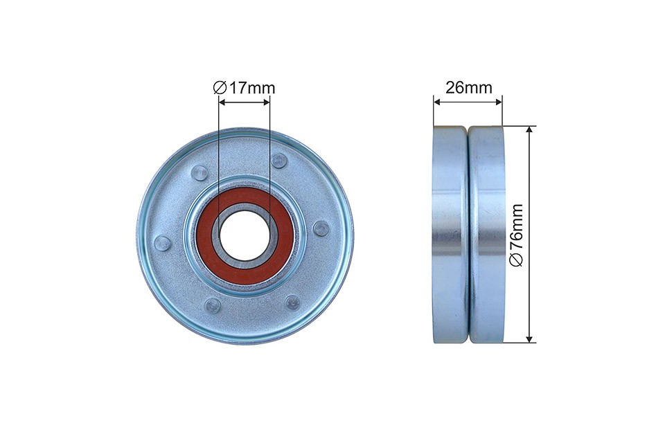 TENSIONER PULLEY VRIBBED BELT RNK-AU-059 FOR SKODA FABIA/II/Combi VW CC/B7/III - Image 6