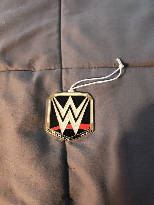 Hallmark WWE Heavyweight Wrestling Flat Metal Enamel Christmas Tree Ornament