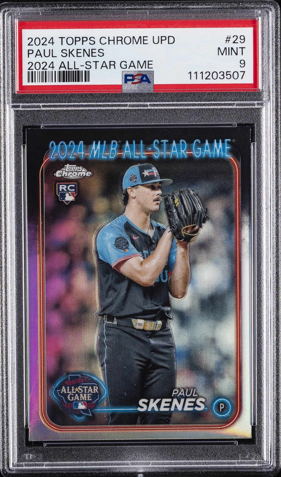 2024 TOPPS CHROME UPDATE 2024 ALL-STAR GAME CHROME #29 PAUL SKENES PSA 9