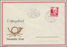 340 Ernst Thälmann 80 Pf. Red on Jewelry FDC First Day Stamp BERLIN 4/16/53