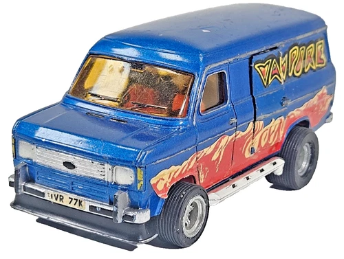 Dinky Toys 390 Customised Transit Van Vampire Freeway Cruiser Blue Vintage Unbox