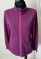 Danskin Now Women s Purple Large 12-14 Full Zip Track Jacket Athletic Pink Trim