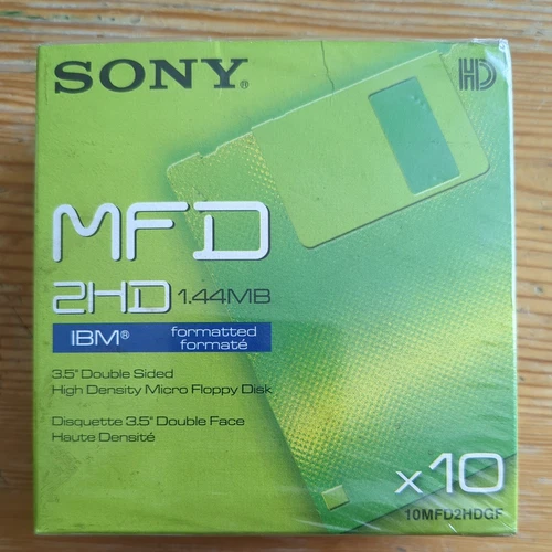 Sony MFD 2HD 3,5" Disketten – Neu & OVP – 1,44MB High Density - (10er Pack)