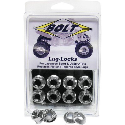 Bolt MC Hardware Lug Locks - Silver - 2005-LUG.S