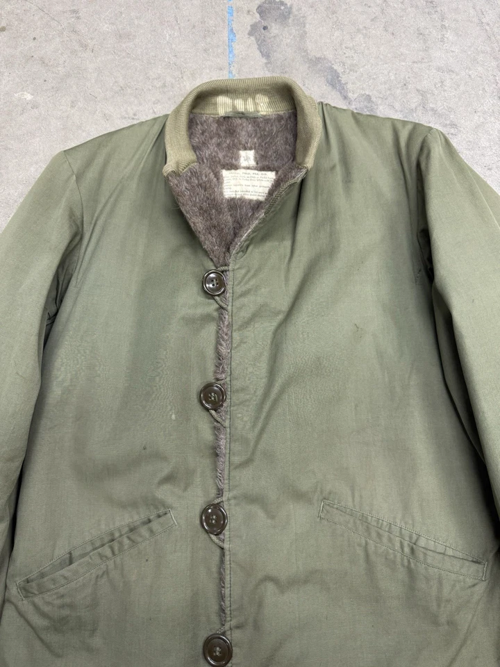 Chaqueta De Colección 1940 Segunda Guerra Mundial Ejército de Estados Unidos M-1943 Alpaca Pile Forro OD Verde Talla 34R Foto 2 de 4