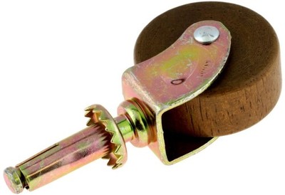 (5 Pack) Solid Wooden Caster 1 1/2 inch (40 mm)  DL-B23-40YZ