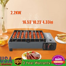 Camping Gas Stove Portable Cooker With Carrying Case & Sausage Grill Plate