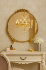 Antique-Style Baroque Gold Mirror – Perfect for Dressing Table or Living Room