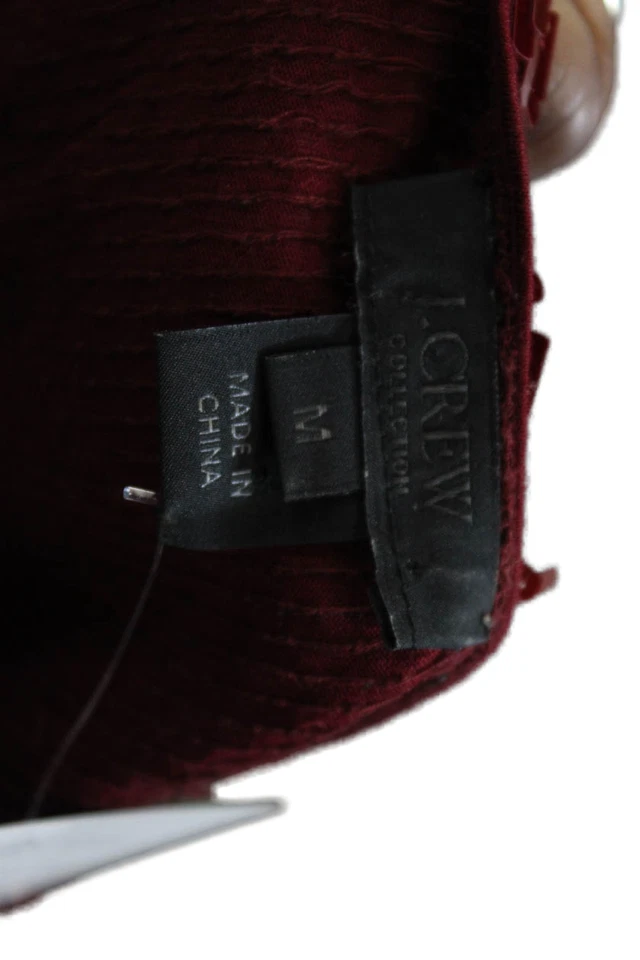 Camiseta sin mangas tejida con lentejuelas cuello redondo J Crew Collection para mujer roja azul marino talla mediana Foto 4 de 4