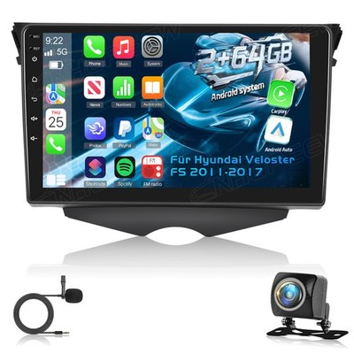 2+64GB CarPlay Android 15 AutoRadio Für Hyundai Veloster FS 2011-2017 GPS Navi