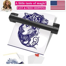 Tattoo Stencil Printer with 3 pcs Transfer Paper and Thermal Paper,Tattoo Mac...