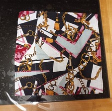 Nuovo Uomo Pocket Square Rosa, Stampa Bianco e Nero, Viscosa, Hamdmade