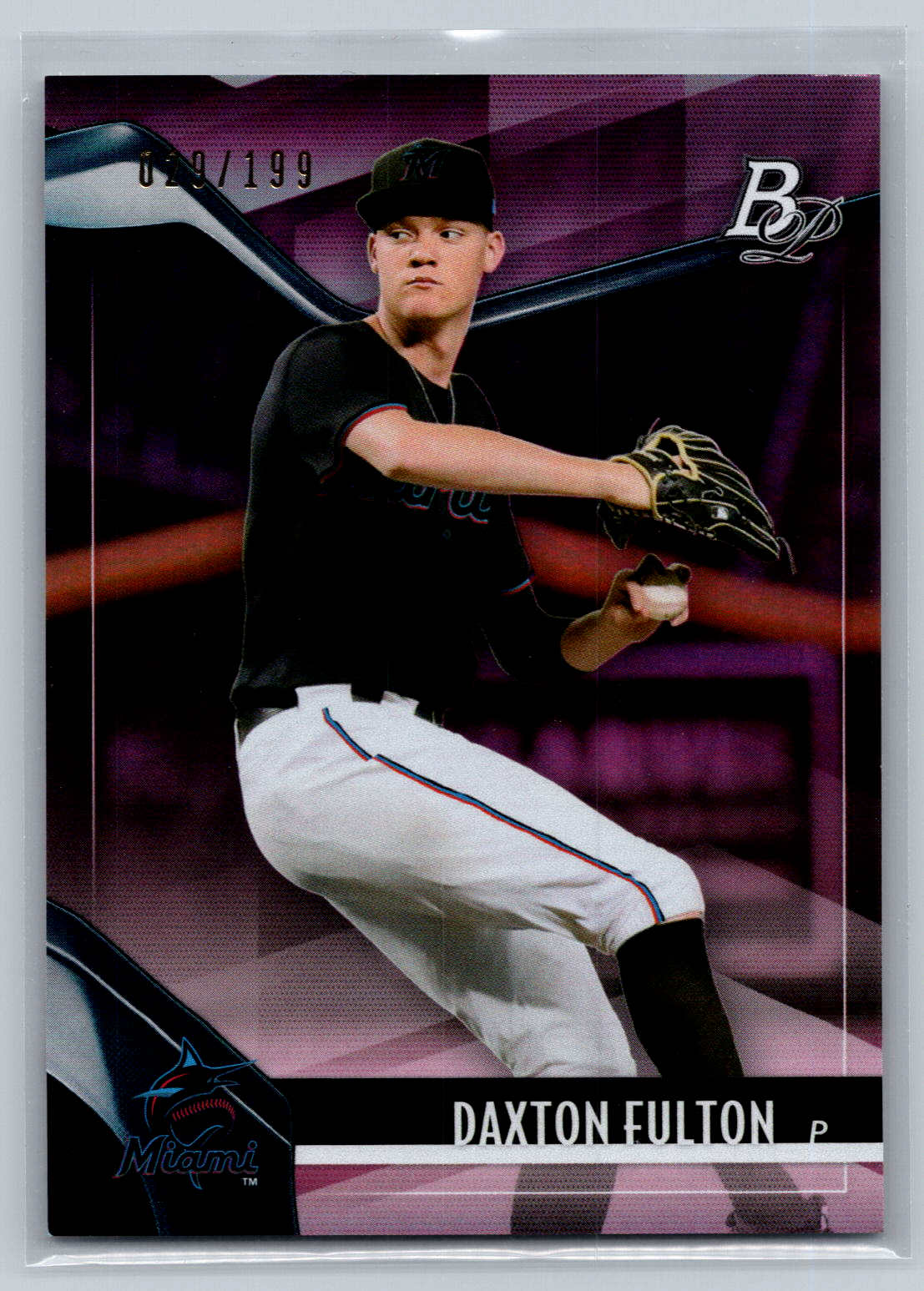 2021 Bowman Platinum - Top Prospects Dax Fulton #TOP-76 Pink /199 (RC)