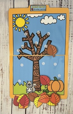 Errorless Learning File Folder Game Falling Leaves Special Education Autism Fall