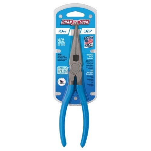 Alicates de nariz larga Channellock 317 de 8 pulgadas con cortador lateral - Imagen 3 de 5