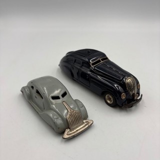 Schuco Kommando Anno 2000 Tinplate Car & Small Streamlined Car Lot Germany