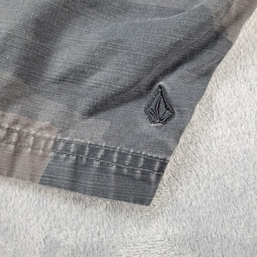 Volcom Shorts Herren Größe 34 grau Cargo Camouflage verstellbare Taille Limbo Lambo Knopf - Bild 13 von 23