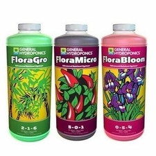 General Hydroponics Flora Series Trio, Quart Bundle of 3