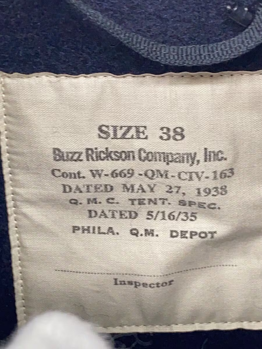 Buzz Rickson’s Jacket Navy 38 Used - image 3