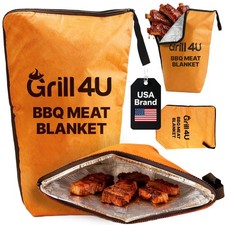 Large Insulated BBQ Blanket for Resting Meat 21.4"  Heat Retention Brisket R...