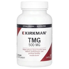 Kirkman Labs TMG Trimethylglycine  500 mg 120 Capsules Casein-Free, Gluten-Free,