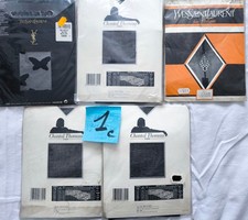 5 Paires de Collants Voile Noir Vintage (1)  (1980)  - NEUFS - T.2/3