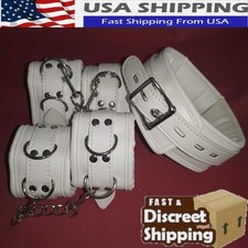 Bondage Handcuffs Anklecuffs Neck Collar Choker Restraints Harness Kit Adults SM