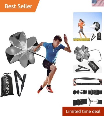 Adjustable Resistance Parachute for Running and Speed Training with Carry Bag