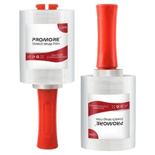 Industrial Strength Mini Clear Stretch Wrap Film 2PACK 5" x1000ft 80Guage,Foo...