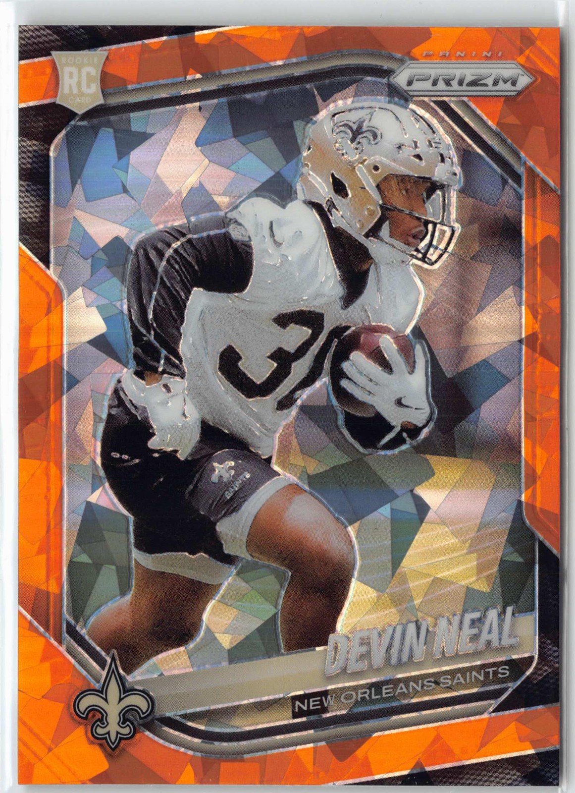 2025 Panini Prizm #393 Devin Neal Orange Ice