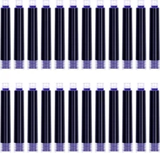 BEILUNER Fountain Pen Set Ink Cartridges Blue Color, Value Pack of 24 
