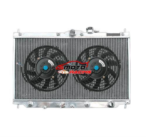 Aluminum Radiator &Fan For Honda Prelude 1993-1996 Accord 90-93 SE EX L4 2.2L AT - Picture 1 of 7