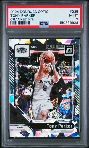2024 Donruss Optic Basketball Cracked Ice Tony Parker #235 PSA 10
