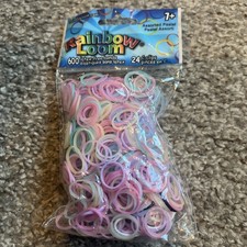 Rainbow Loom - Assorted Pastel - 600 Latex-Free Bands plus 24 C-clips