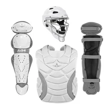All Star Heiress 10-12 Youth Fastpitch Softball Catchers Gear Set Small - White