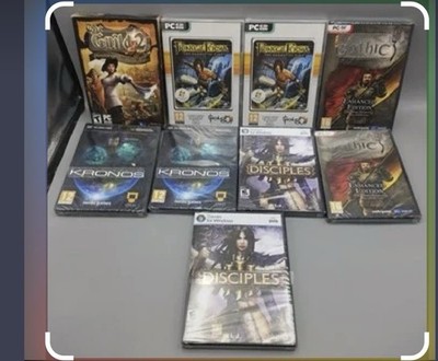 Lot of 9 NEW Sealed PC Games: The Guild 2, Prince of Persia, Gothic 3 EE, Kronos